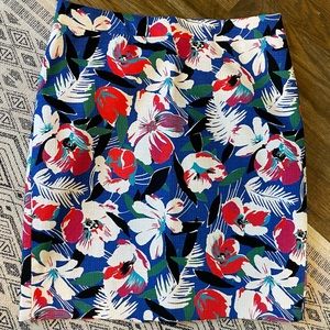 J Crew floral pencil skirt
